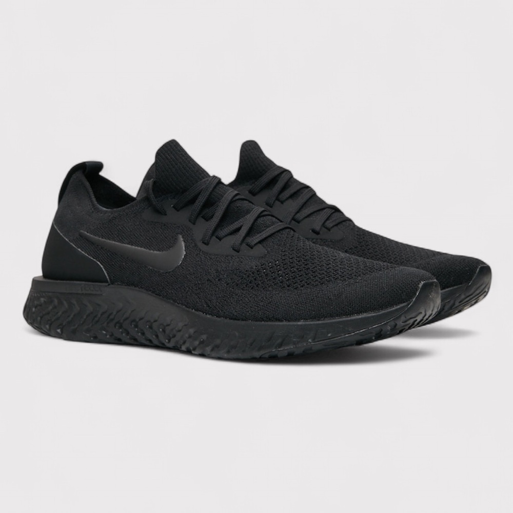 Nike 2018 Epic React Flyknit Triple Black Tennis Shoes Sneakers AQ0067-003